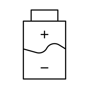 İnce çizgi artı ve eksi beyaz arka plan üzerinde izole Usb flash