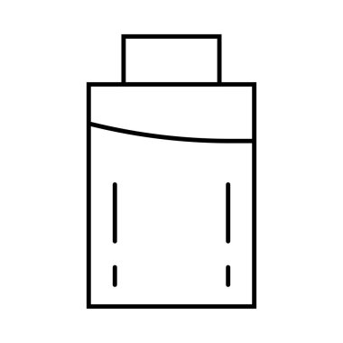 İnce bir çizgi üzerinde beyaz arka plan basit Usb flash izole