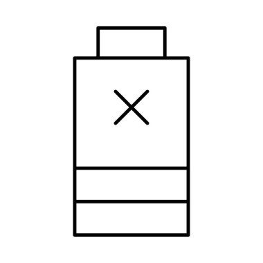 İnce çizgi Usb flash ile yanlış sembolü beyaz arka plan üzerinde izole