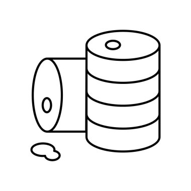 Beyaz arka plan üzerinde izole yakıt ile ince çizgi kutu