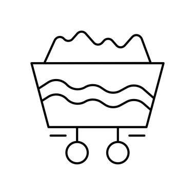 Beyaz arka plan üzerinde izole kömür ile ince çizgi taşıma