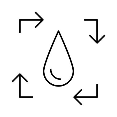 Beyaz arka plan üzerinde izole okları ile ince çizgi damla