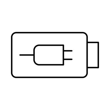 İnce çizgi Usb flash izole üzerinde beyaz arka plan