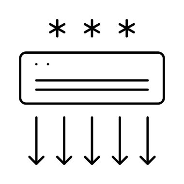 Beyaz arka plan üzerinde izole ince çizgi fan