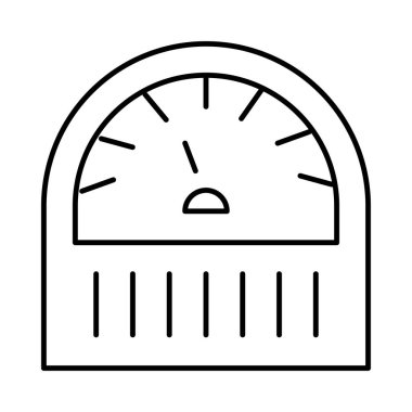 Beyaz arka plan üzerinde izole ince çizgi hız göstergesi