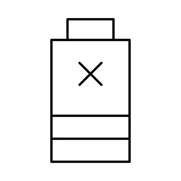細い線で正しくないシンボルが白い背景で隔離の Usb フラッシュ — ストックベクタ