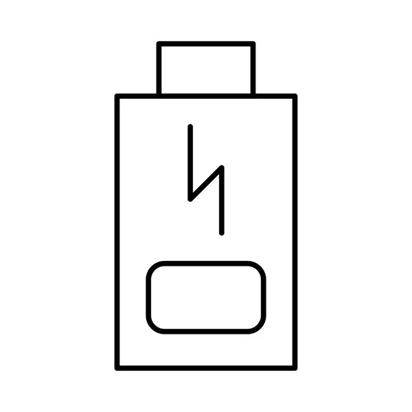 Línea Delgada Flash Usb Aislado Sobre Fondo Blanco — Archivo Imágenes Vectoriales