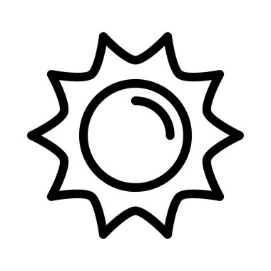 Güneş Simgesi Vektör illüstrasyonu 