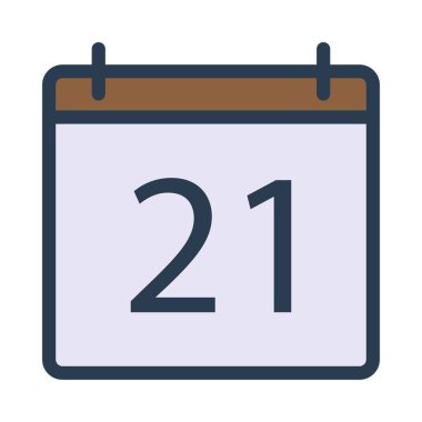 Takvim simgesi vektör illüstrasyonu