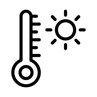 sıcaklık simgesi vektör illüstrasyonu