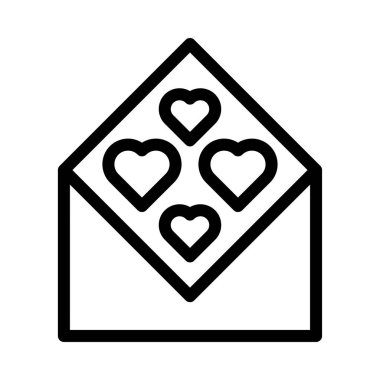 aşk harfi simgesi vektör illüstrasyonu 