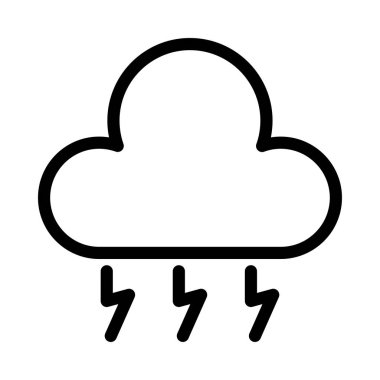 Şimşek simgesi vektör illüstrasyonu 
