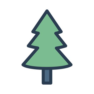 Noel ağacı simgesi vektör illüstrasyonuName