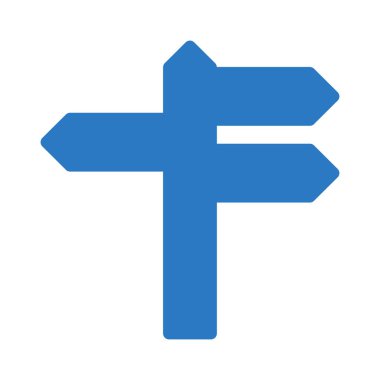 Beyaz arka plan üzerinde izole mavi renkte tabelasını düz simgesi