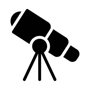 teleskop simgesi vektör illüstrasyonu 