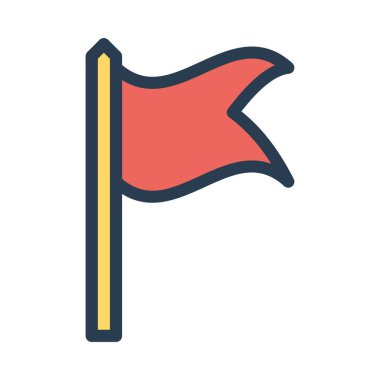 bayrak ikonu vektör illüstrasyonu