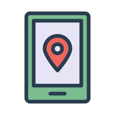 harita pin ikonu vektör illüstrasyonu