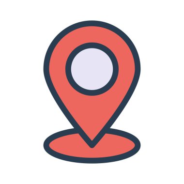 harita pin ikonu vektör illüstrasyonu