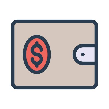 cüzdan ikonu vektör illüstrasyonu