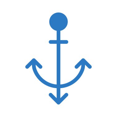 Beyaz arka plan üzerinde izole mavi renkli düz tutturucu simgesini 