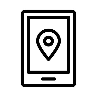 harita pin ikonu vektör illüstrasyonu 