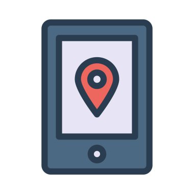 harita pin ikonu vektör illüstrasyonu