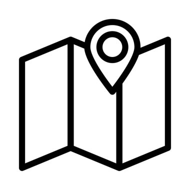 harita pin ikonu vektör illüstrasyonu 