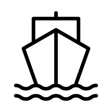 Gemi simgesi vektör illüstrasyonu 