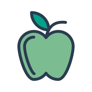 elma ikonu vektör illüstrasyonu