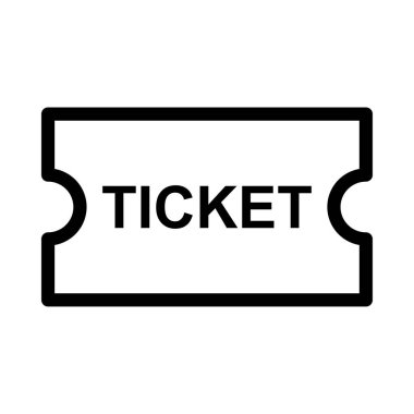 bilet ikonu vektör illüstrasyonu 