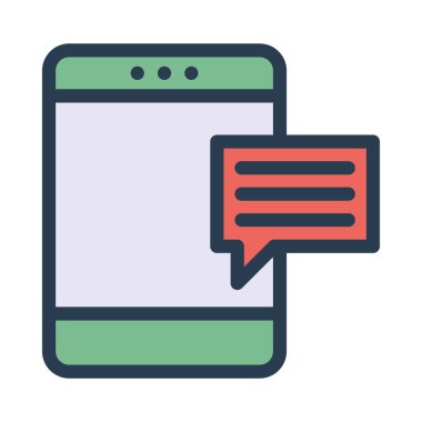 Sohbet simgesi vektör illüstrasyonu