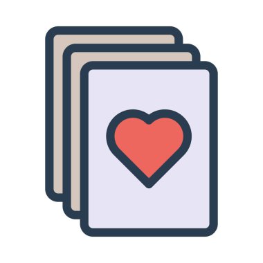 Kalp ikonu vektör illüstrasyonu