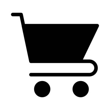 alışveriş sepeti düz simgesi, vektör