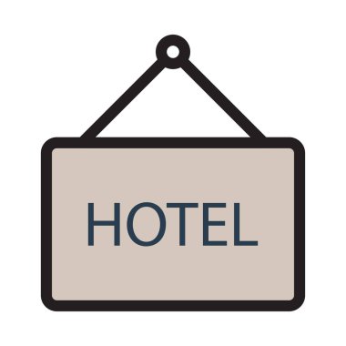 Otel simgesi vektör illüstrasyonu
