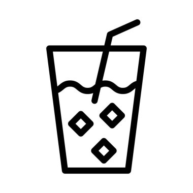 kokteyl simge vektör çizim 