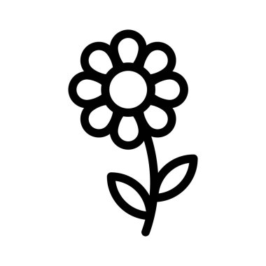 çiçek simgesi vektör illüstrasyonu