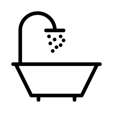 duş ikonu vektör illüstrasyonu 