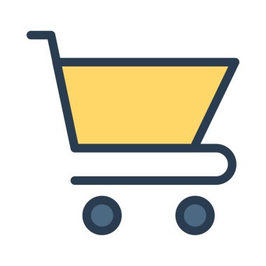 Alışveriş arabası ikon vektör illüstrasyonu