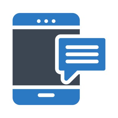 Sohbet simgesi vektör illüstrasyonu