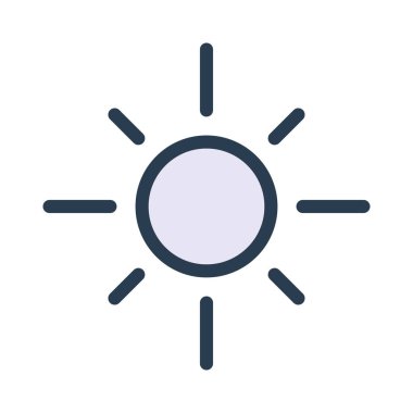 Güneş Simgesi Vektör illüstrasyonu