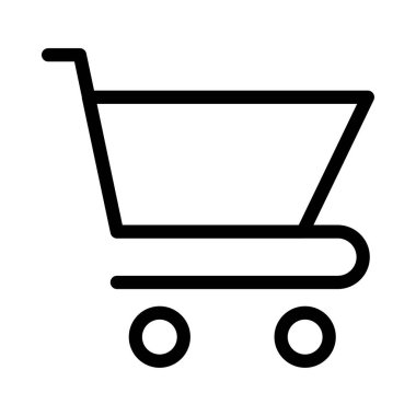Alışveriş arabası ikon vektör illüstrasyonu