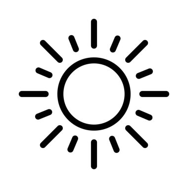 Güneş Simgesi Vektör illüstrasyonu 