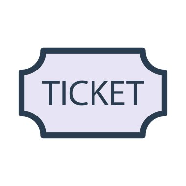 bilet ikonu vektör illüstrasyonu