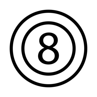 sekiz simge vektör çizim 