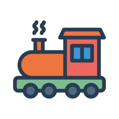tren simgesi vektör illüstrasyonu