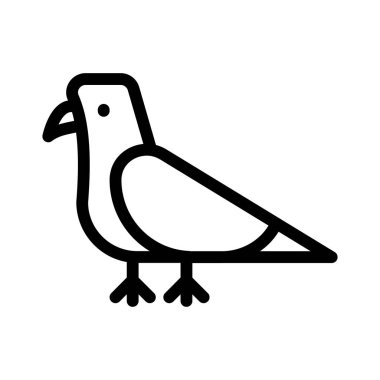 kuş simgesi vektör illüstrasyonu
