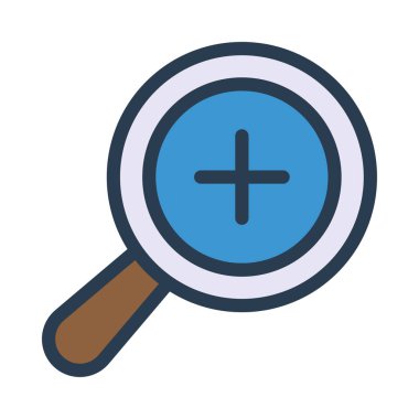 Büyütme cam simgesi vektör illüstrasyonu