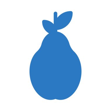 armut düz simgesi beyaz arka plan üzerinde izole mavi renkte