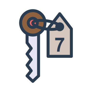 Anahtar simgesi vektör illüstrasyonu