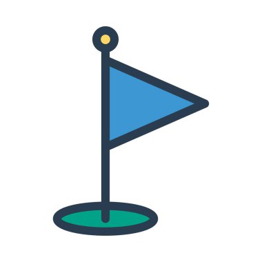 bayrak ikonu vektör illüstrasyonu